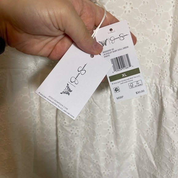 Jessica Simpson Cream Ruffle Mini Dress - Picture 2 of 5